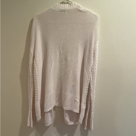 Women's Cream Open-Front Sweater - Picture 2 of 2